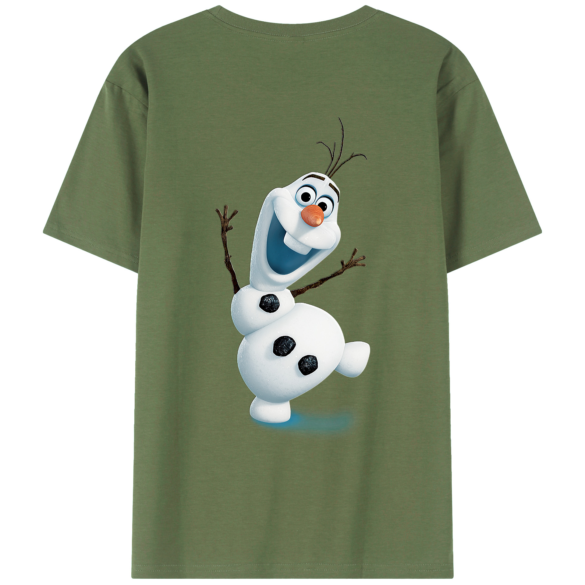 （画像用） アナと雪の女王 アンナ エルサ Frozen Anna Elsa 綿100％ メンズ半袖Tシャツ（バックプリント） 通気性